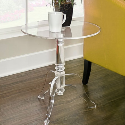 Plexiglass Table Top 26 inch Diameter Clear Round Acrylic Table Top 1 4 inch with Flat Edge Ideal for Office Home Lobby Desk Wedding and Coffee